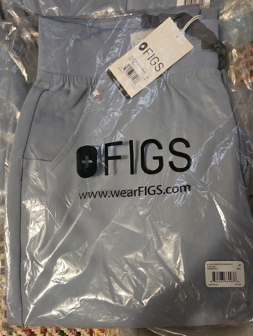 Figs NWT Dusty blue high-waisted ZAMORA scrub joggers Women